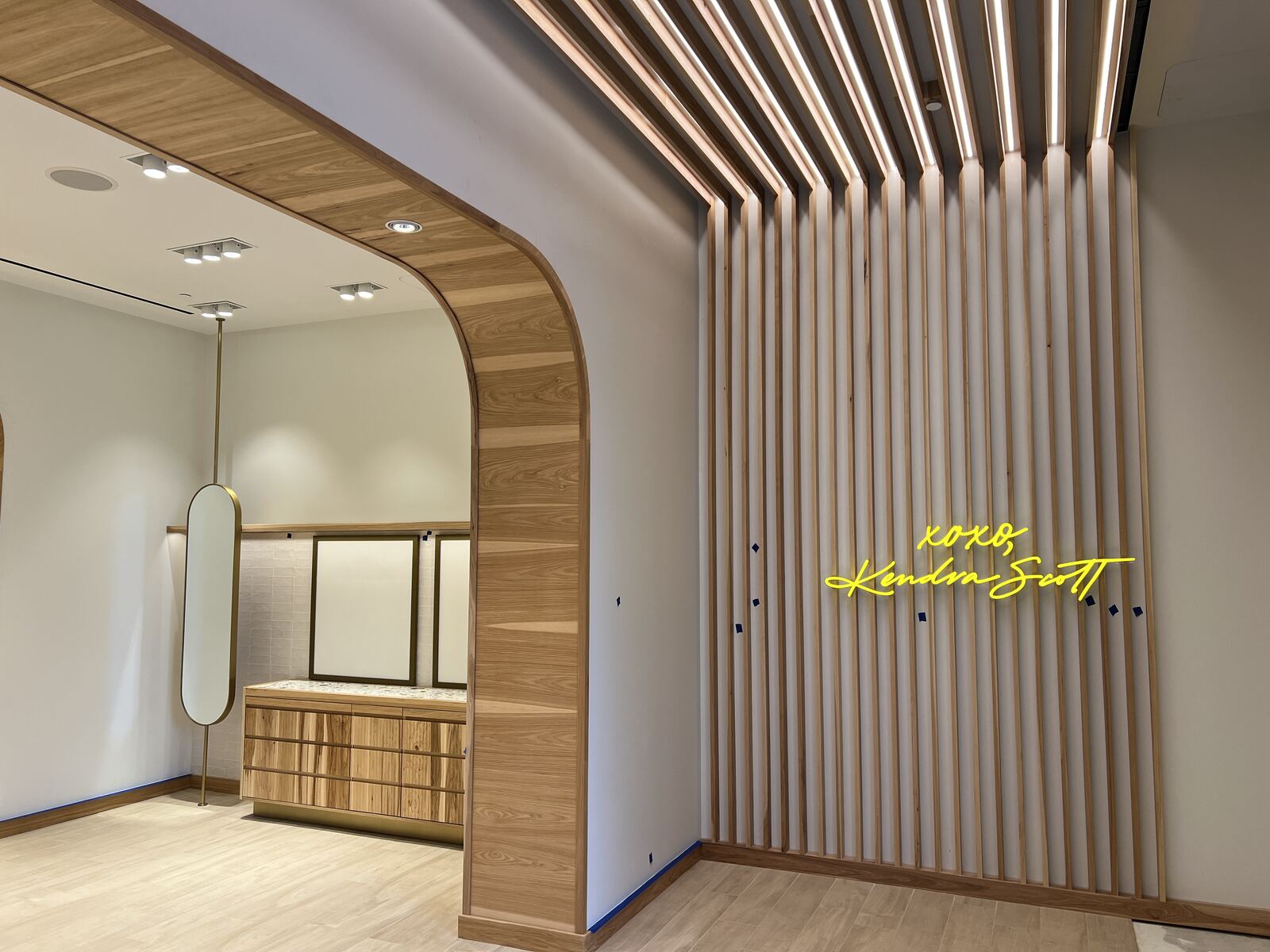 High-end retail buildout with custom architectural and accent lighting by Vin-Teri Electric